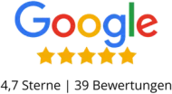 Google – 4,7 Sterne | 39 Bewertungen